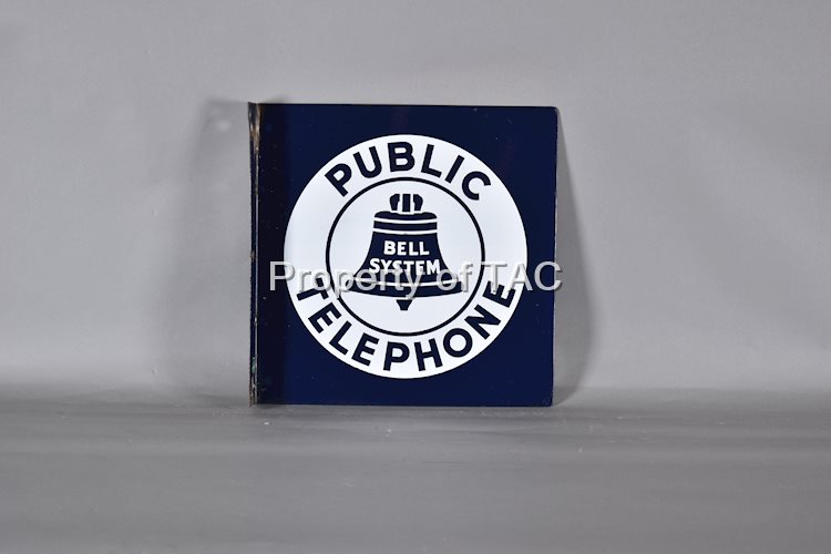 Bell System Public Telephone Porcelain Sign