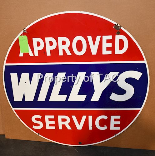 Willys Approved Service Porcelain Sign