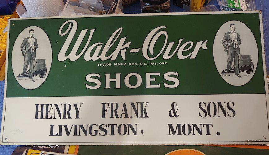 Walk-Over Shoes Metal Sign