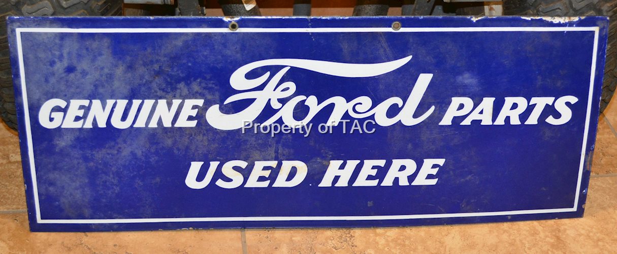 Ford Genuine Parts Used Here Porcelain Sign