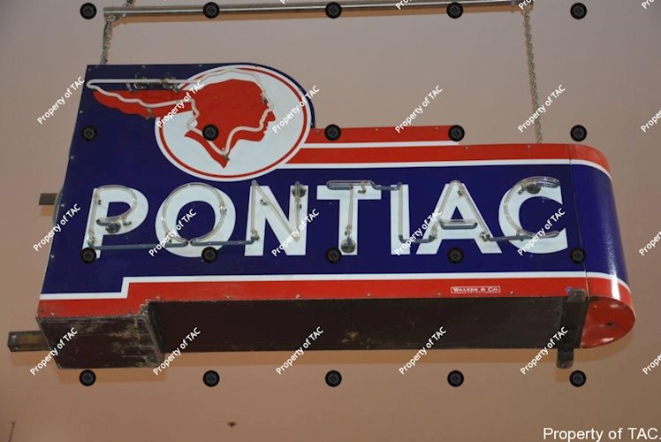 Pontiac w/full feather neon sign