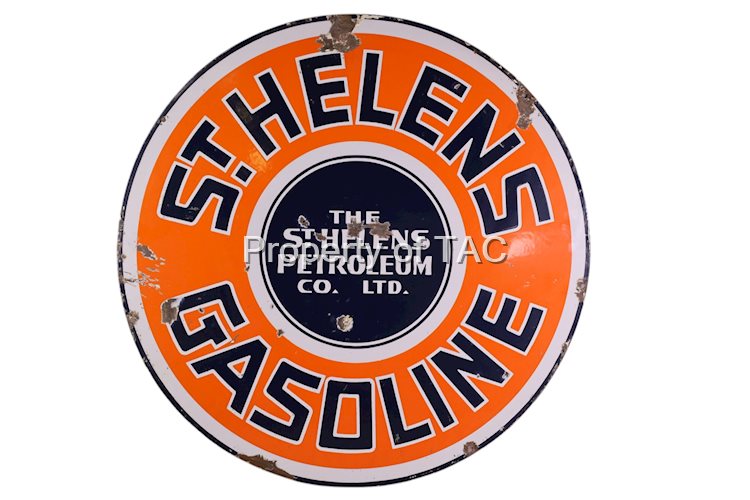 St. Helens Gasoline Porcelain Sign