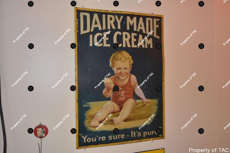 Dairy Made Ice Cream w/baby logo sign