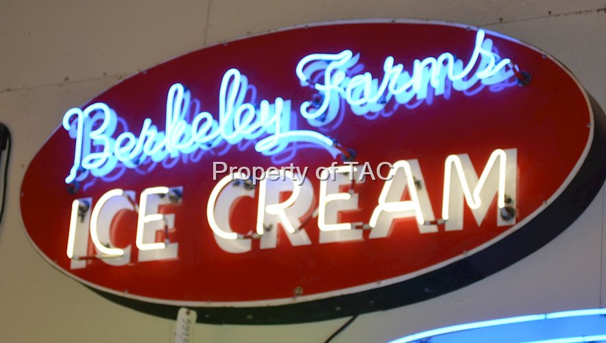 Berkeley Farms Ice Cream Porcelain Neon Sign