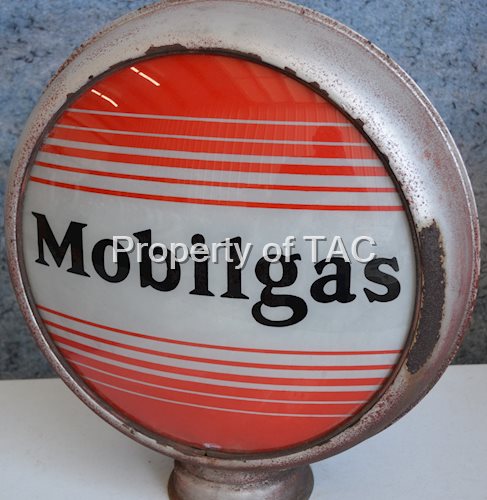 Mobilgas w/Transitional Lines Logo 15" Single Globe Lens
