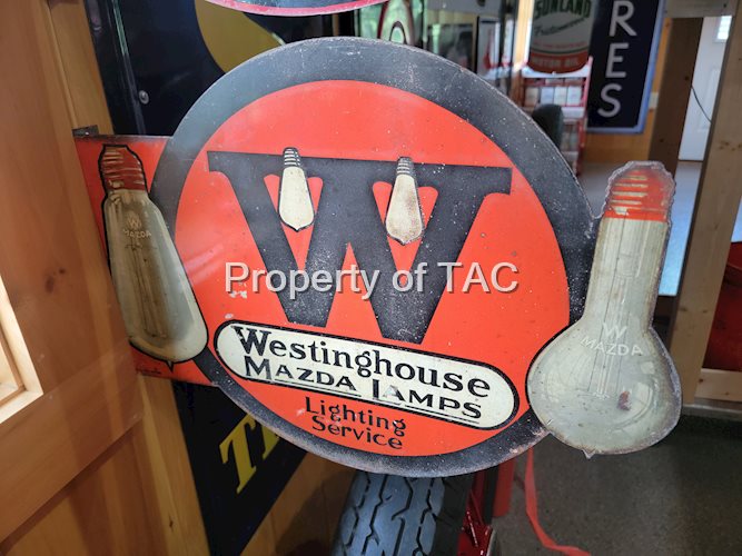 Westinghouse Mazda Lamps Metal Flange Sign