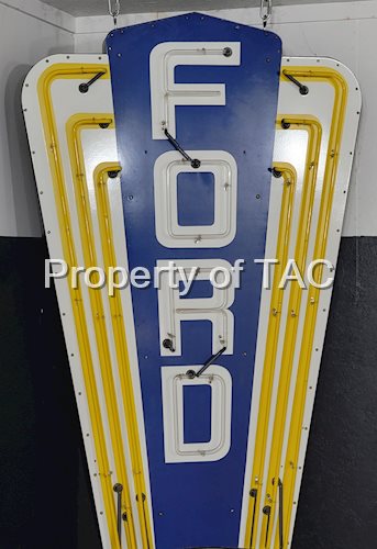 Ford Jubilee Porcelain Neon Sign Top (smaller version)