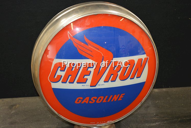Chevron Gasoline 15" Single Globe Lens
