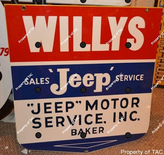 Willys "Jeep" Sales Service sign