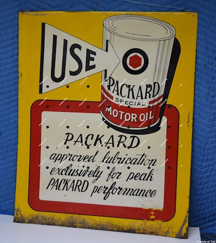 Use Packard Speical Motor Oil metal sign