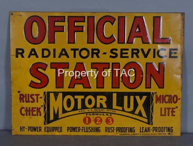 Motor Lux Radiator Service Official Station Metal Sign