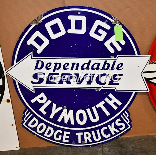 Dodge Plymouth Dependable Service Dodge Trucks Sign