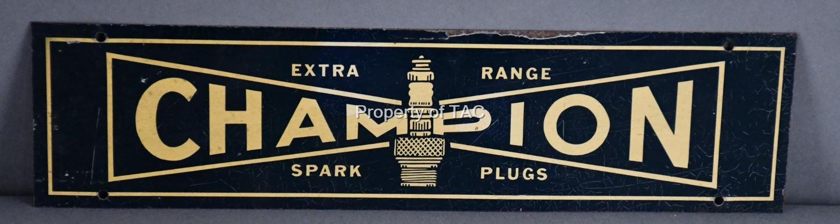 Champion Spark Plug Extra Range Metal Sign