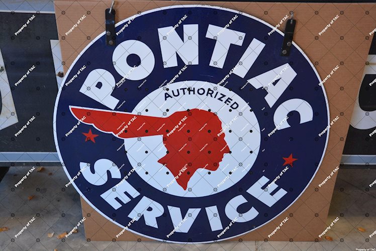 Pontiac Service w/stars & full feather logo sign