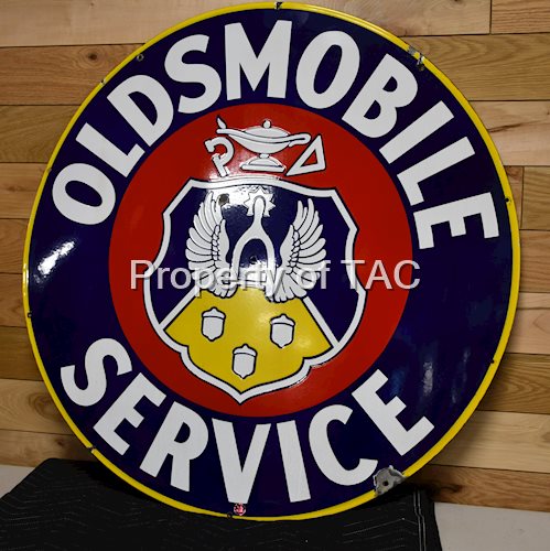 Oldsmobile w/Crest Logo Porcelain Sign