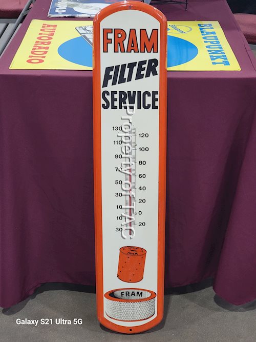 Fram Filter Service w/Image Metal Thermometer