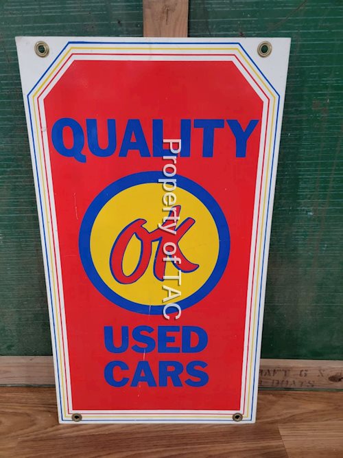 (Chevrolet) Quality Ok Use Cars Metal Sign