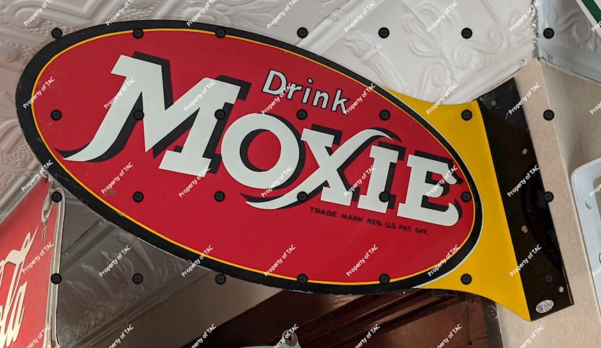 Drink Moxie DST Tin Flange Sign