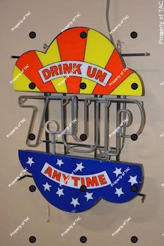 7up Drink UN Anytime lighted neon sign