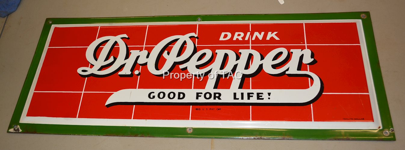 Drink Dr. Pepper "Good for Life" w/Tile Background Sign