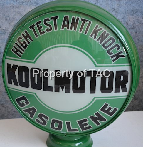 Koolmotor "High Test Anti Knock" Gasolene 15" Single Globe Lens