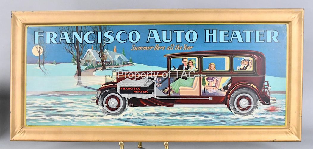 Francisco Auto Heater w/Graphics Metal Sign