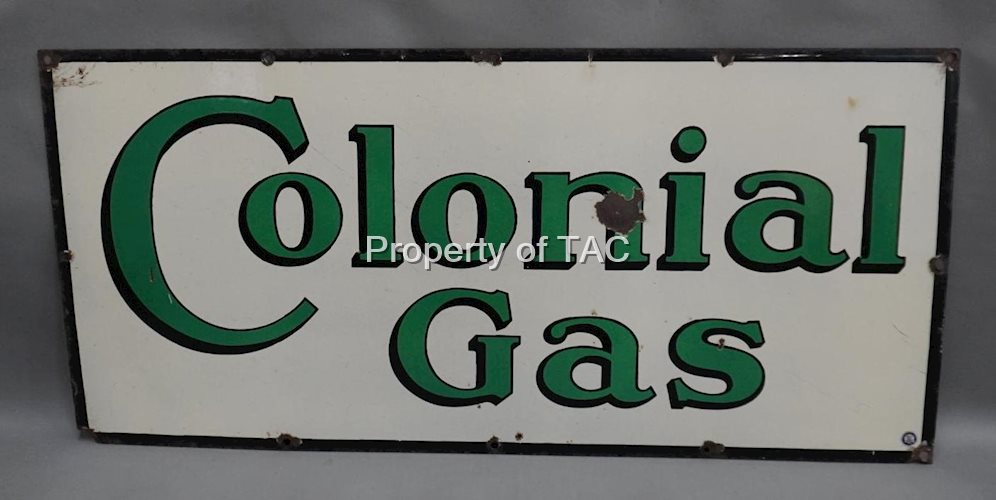 Colonial Gas Porcelain Sign