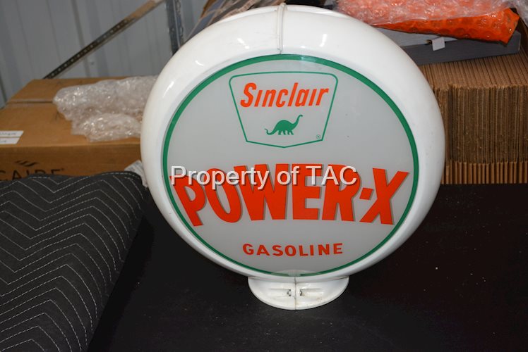 Sinclair w/Dino Logo Power-X Gasoline 13.5" Single Globe Lens