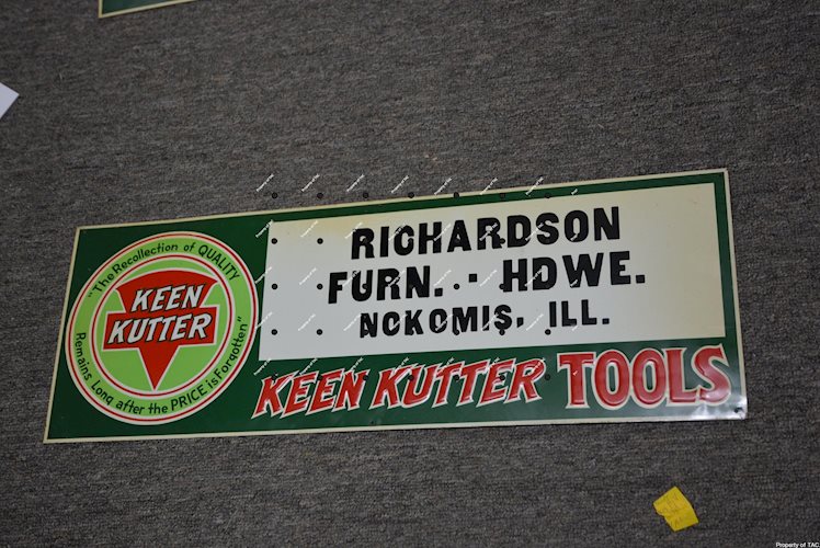 Keen Kutter Tools metal sign