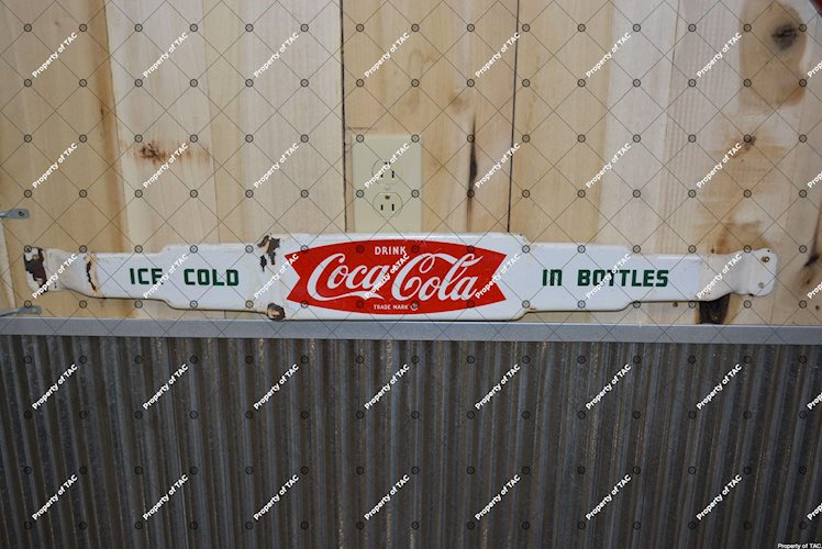 Drink Coca-Cola Ice Cold in bottles w/fishtail logo door push