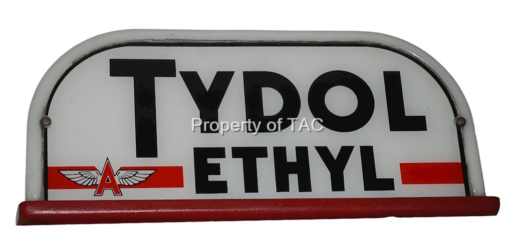 Tydol Ethyl with Flying A logo, shoe box globe,