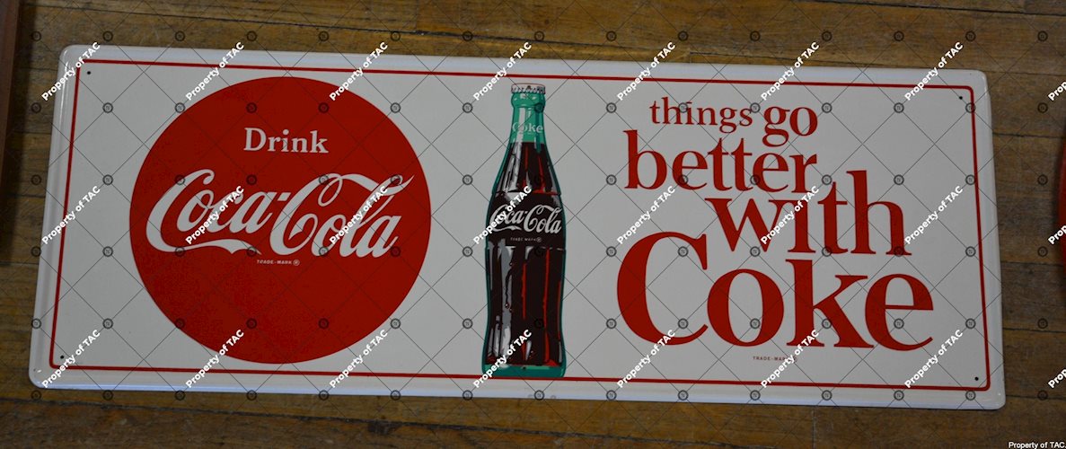 Drink Coca-Cola things go better with coke" sign"