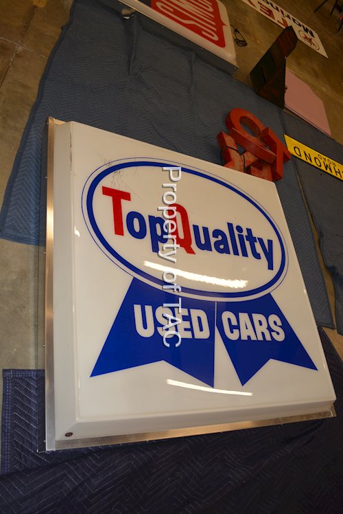 Top Quality Used Cars Plastic Lighted Sign