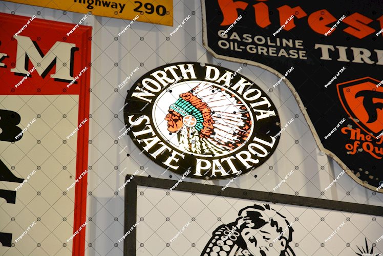 North Dakota State Patrol w/logo sign