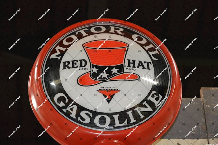 Red Hat Motor Oil Gasoline 15 single globe lens"