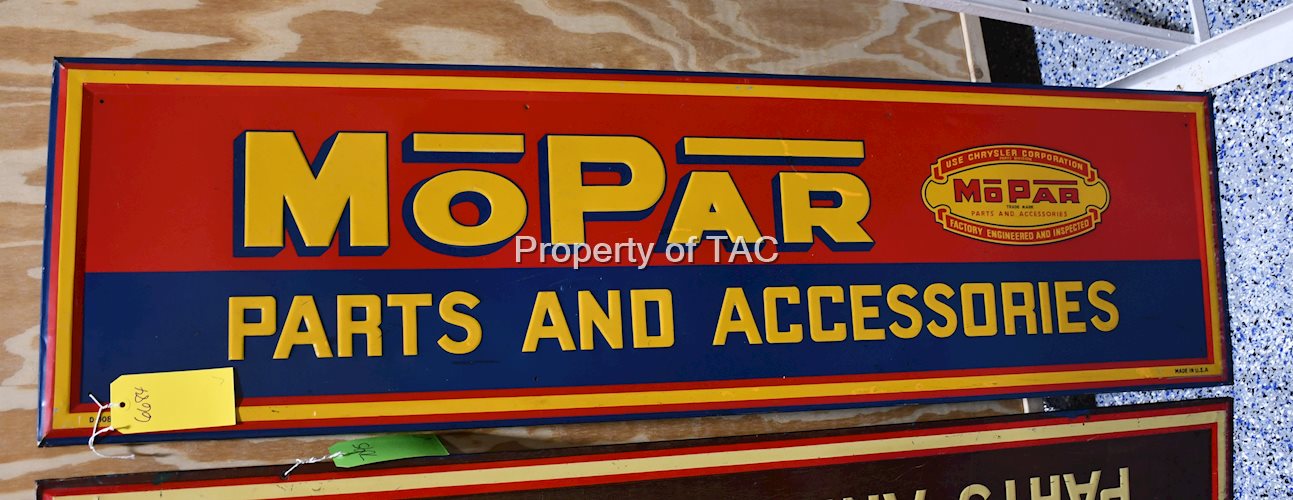 Mopar Parts & Accessories  w/Logo Metal Sign