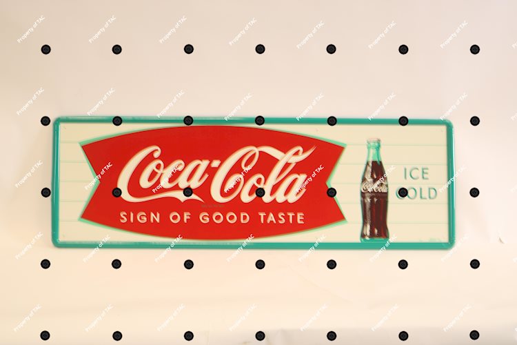 Coca-Cola Sign of good taste" w/bottle sign"