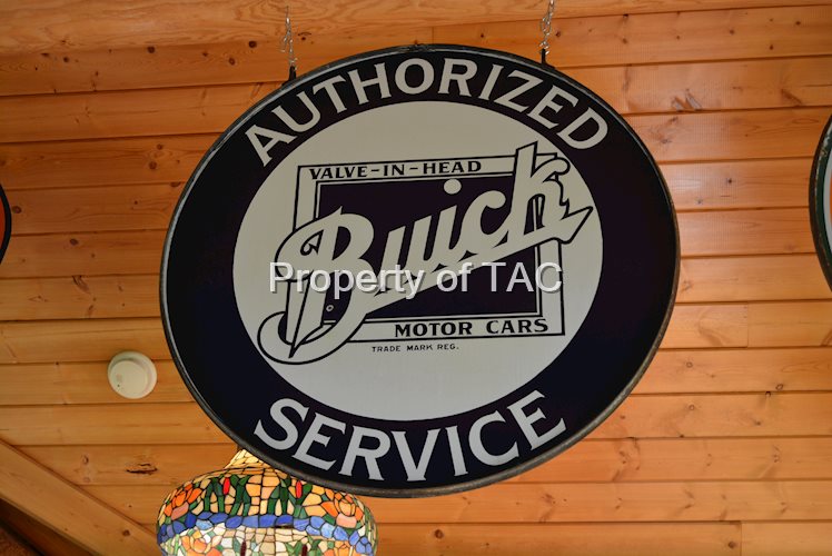 Buick Valve-in-Head Motor Cars Authorized Service Dealership Porcelain Sign