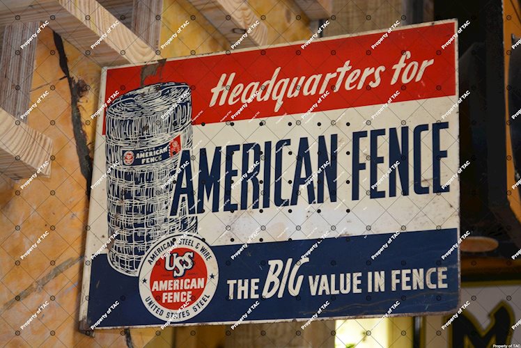 USS American Fence w/logo sign