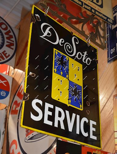 DeSoto Service w/logo porcelain sign