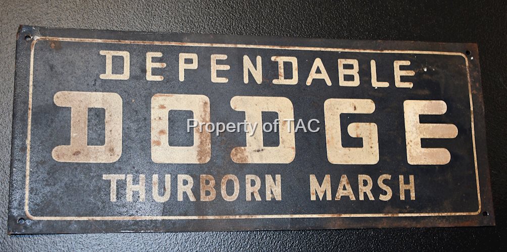 Dependable Dodge Thurborn Marsh Metal Sign