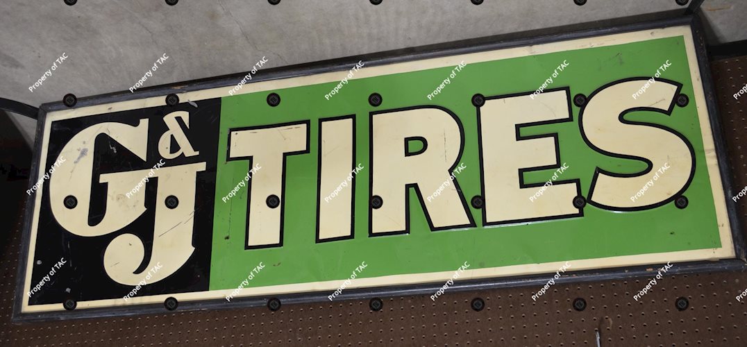 G&J Tires Metal Sign