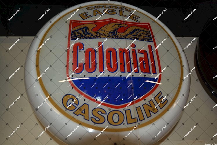 Colonial Eagle Gasoline w/logo 13.5 Globe Lens"