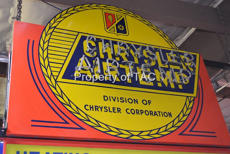 Chrysler Airtemp Neon Porcelain Sign