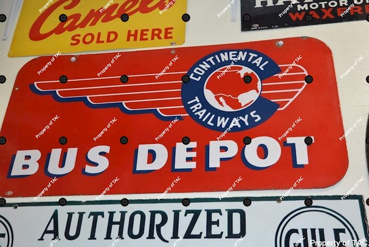 Continental Trailsway Bus Depot sign