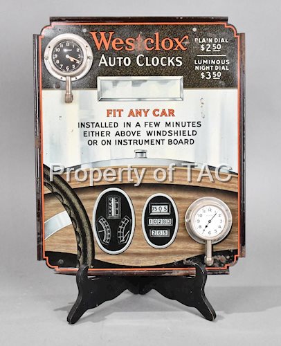 Westclox Auto Clock Metal Counter-Top Point of Sale Display