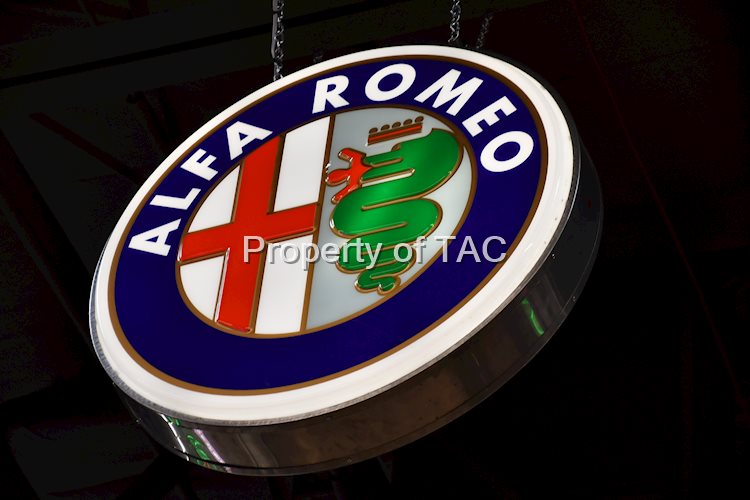 Alfa Romeo Plastic Lighted Sign