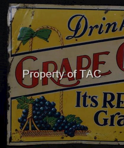 Drink Grape Ola w/Bottle Metal Sign