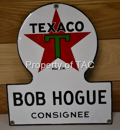 Texaco (black-T) Consignee Porcelain Sign