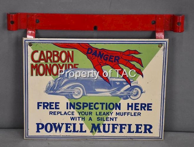 Danger Carbon Monoxide Powell Muffler Metal Sign